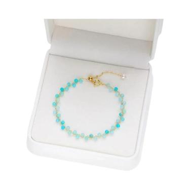 Imagem de Pulseira Feminina De Turmalina Natural 3MM, Joia Artesanal Para Festas