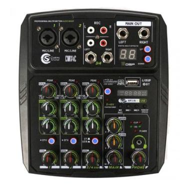 Imagem de Mesa de Som Custom Sound CMX 4C Bt Usb Interface Preto Bivolt