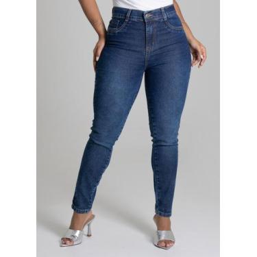 Imagem de Calça Feminina Jeans CIgarrete Sawary Premium Original Cintura Alta Mo