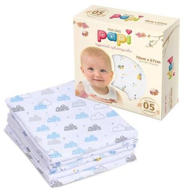 Imagem de Fralda Papi Especial Com Bainha Estampada 70x67 Tecido Duplo - Papi Tê