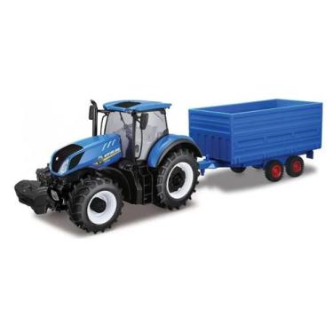 Imagem de Trator New Holland T 7.315 c/ Reboque 1:32 Bburago
