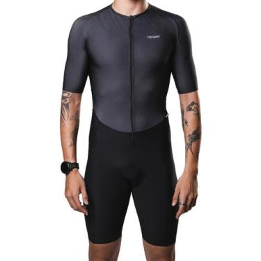 Imagem de Macaquinho Triathlon Triway Sports Concept Black Masculino -, Preto, 3