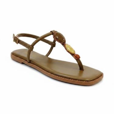 Imagem de Beira Rio Rasteira Olive Feminino Design Sofisticado -, Oliva, 38