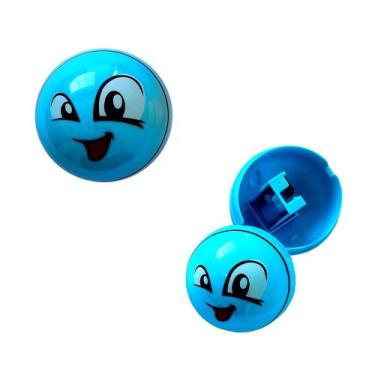 Imagem de Apontador de Lápis Escolar C/ Depósito Colorido Cis Emoji, Azul