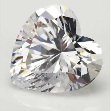 Imagem de Pedra Branca Zircônias Para Anel Pingente Brincos 12 mm Sem Furo Alta 
