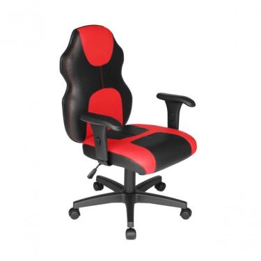 Imagem de Cadeira Gamer com Braço Vermelho Design Office Móveis