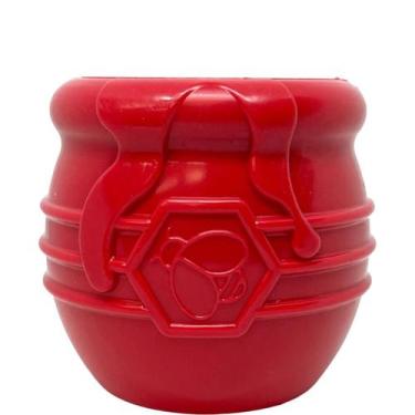Imagem de Brinquedo Mordedor Recheável Honey Pot Sodapup Para Cachorro Vermelho