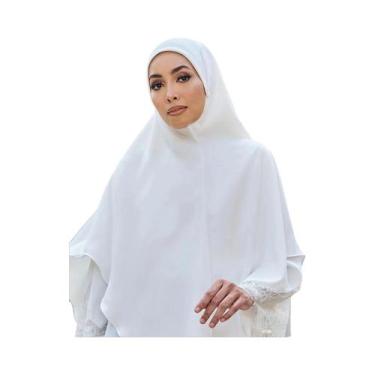 Imagem de Hijab De Chiffon De Dupla Camada Pronto Para Usar, Lenço Para Mulheres