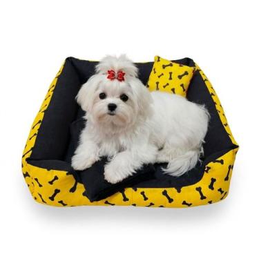 Imagem de Cama Pet Pequena 50x50cm para Cães/Gatos até 5kg + Manta AntiFrio - gv
