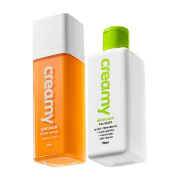 Imagem de Kit Skincare Vitamina C Tranexâmico Sérum e Tônico Facial 30g e 90ml Transparente Creamy