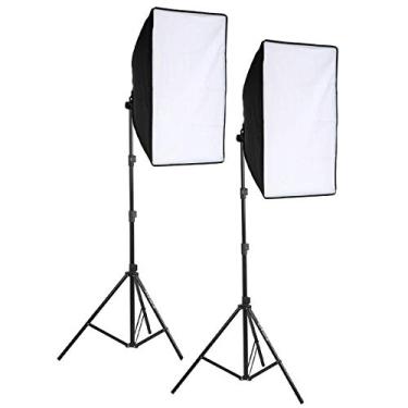 Imagem de TUDOPRAFOTO Kit com 2 Softboxes 50x70 cm Bivolt + Tripé em Plástico