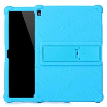 Imagem de Capa para tablet Lenovo Tab M10 Tablet PC capa protetora de silicone com suporte invisível mangas (cor: azul celeste)