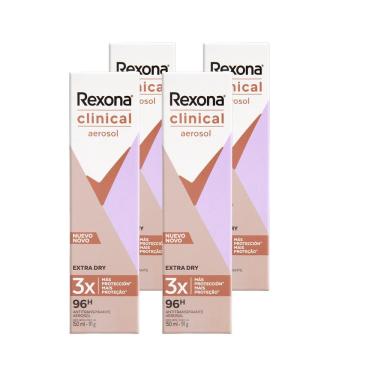 Imagem de Kit Com 4 Desodorante Aerosol Rexona Clinical Extra Dry 90G
