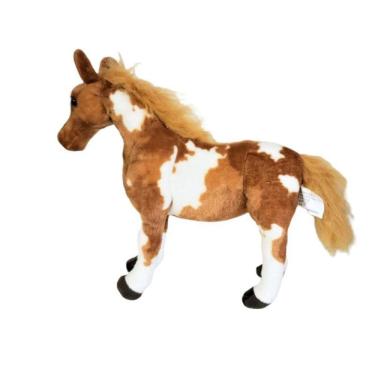 Imagem de Cavalo De Pelúcia Caramelo Realista Fazendinha 42Cm