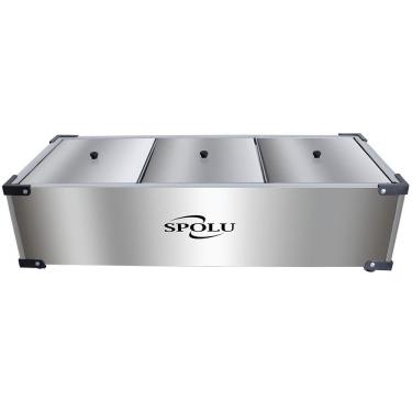 Imagem de Rechaud Elétrico Inox 3 Cubas Spolu 220V  SPL-503