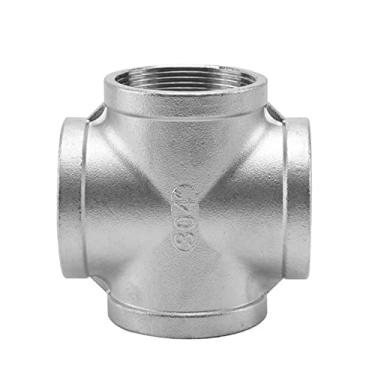 Imagem de 304 A?o Inoxid¨¢vel 1/4quot;?3/8";?1/2";?3/4";?1"?1-1/4";?1-1/2"?2";???Encaixe de tubo de rosca macho f¨ºmea 4 vias, encaixes de tubo cruzados iguais, f¨ºmea, 1,1/2"