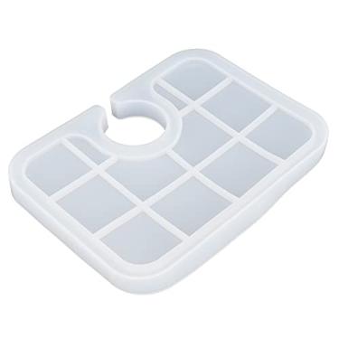 Imagem de Vbestlife Molde de silicone, molde de bandeja translúcido de silicone com longa vida útil para fazer cera de argila de resina (pequena)