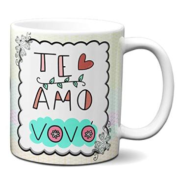 Imagem de Caneca Dia Dos Avós Presente Te Amo Vovó 2x Mãe Amor (Branca)