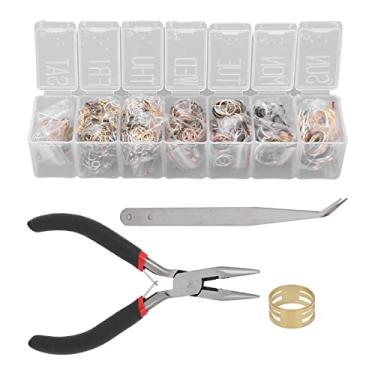 Imagem de Kit de suprimentos para fabricação de joias, kits de busca de joias faça você mesmo, ferramenta de reparo de joias, conjunto de anel único para abertura e fechamento de anel para fabricação de joias, kit de achados, pacote de material de joias, cores mistas