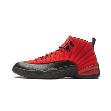 Imagem de Tênis masculino Jordan Air 12 Retrô Branco/Azul Francês/Prata Metálico/Vermelho Varsity 130690-113, Vermelho/preto, 7.5