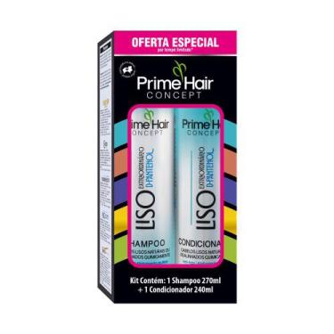 Imagem de Kit Prime Hair Liso Extraordinário Shampoo 270ml + Condicionador 240ml