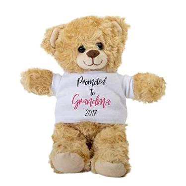 Imagem de Promoted to Grandma 2017 Teddy Bear, Gift Stuffed Animal, Plush Teddy Bear with Tee, Welcoming Baby Gift, Gift for Her, Gift for Newborn, Cute Birthday Christmas Basket Gift Idea
