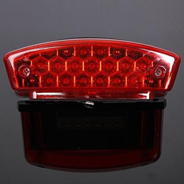Imagem de Gietop Lâmpada LED para placa de carro de freio traseira de motocicleta 12V luz LED dupla cor vermelha e branca