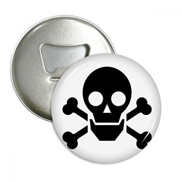 Imagem de Dangerous Chemical Frightful Circle Symbol Abridor de garrafas Ímã de geladeira Emblema multifuncional