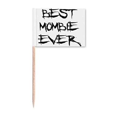 Imagem de Best Mombie Ever Words Faly Bless Marcador de palito de dente para decoração de festa