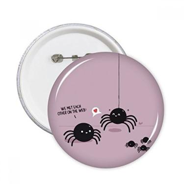 Imagem de Estampa de aranha, inseto, teia de aranha, alfinetes redondos, emblema, acessório, decoração, 5 peças