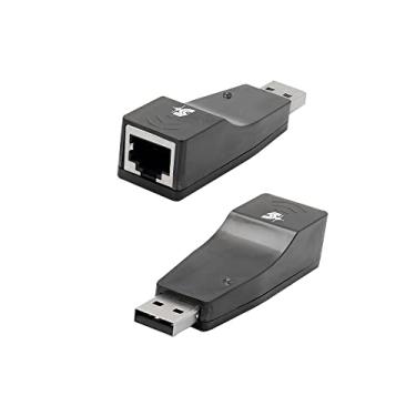 Imagem de 5+ Adaptador USB 2.0 para Rede RJ45 Ethernet 10/100 Mbs, Preto