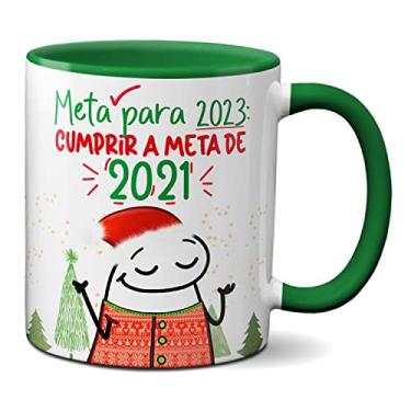 Imagem de Caneca de Natal Divertido Metas Para o Ano Que Vem (Verde)