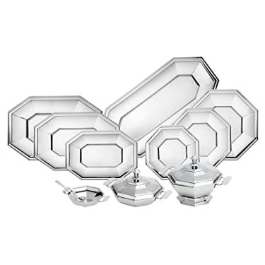 Imagem de CJ 11PC BAIXELA DE PRATEADA OCTOGONAL