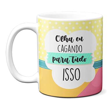 Imagem de Caneca Fofa Lhama Alongando Olha Eu Cagando Pra Tudo Isso (Branca)