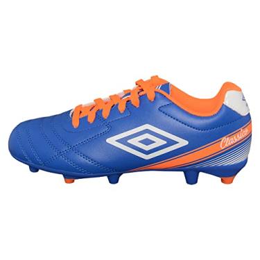 Imagem de Umbro Chuteira masculina Classico X Fg Jr, Azul/branco/laranja, 17