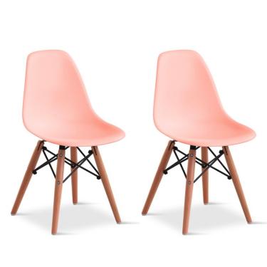 Imagem de Conjunto com 2 Cadeiras Infantis Eames Rosa