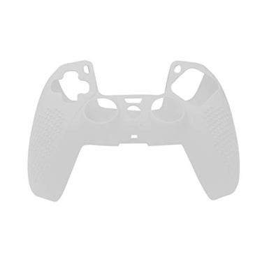Imagem de Capa de silicone de reposição Lasamot para PS5 Gamepad capa protetora à prova de poeira com partículas antiderrapantes compatível com controle Sony Playstation PS5