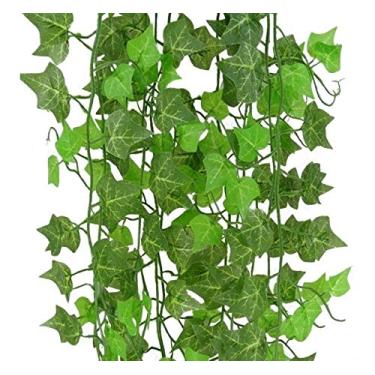 Imagem de Kit 12 Trepadeiras Artificial Correntes Era Folhagem Hera