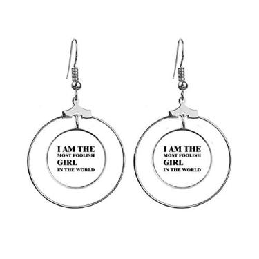 Imagem de Brincos da moda I Am The Foolish Girl Art Deco, pendurados, argola e joias