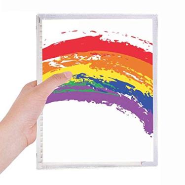 Imagem de Caderno lbt arco-íris gay lésbica transgênero caderno de folhas soltas diário recarregável artigos de papelaria