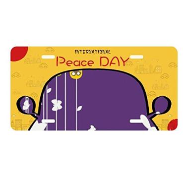 Imagem de DIYthinker Placa de carro Borboleta roxa Festival de Religião da Páscoa Etiqueta Decoração de Carro Dia da Paz