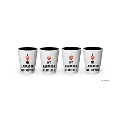 Imagem de Copo de shot I love my Labrador Retriever - presente Labrador Retriever Lover (4)
