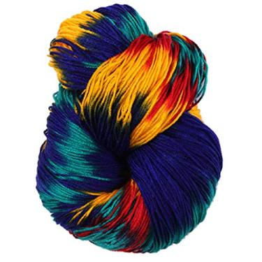 Imagem de SANGHAI Fio de tricô 50 g/novelo colorido misturado fio de tricô acrílico tingido à mão fio de crochê P