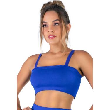 Imagem de Top Faixa Alça   Fitness Academia Suplex Mvb Modas  Feminino-Feminino