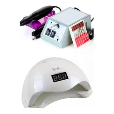 Imagem de Cabine Led Uv Sun 5 48w + Lixadeira Elétrica M2000 110vou22 - Mr Venda