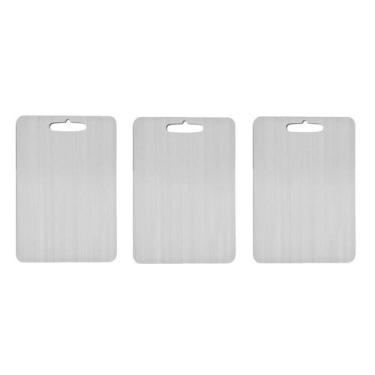 Imagem de Tabua de Carne Corte Cozinha Profissional 36cm Aço Inox 3un - CASACHA