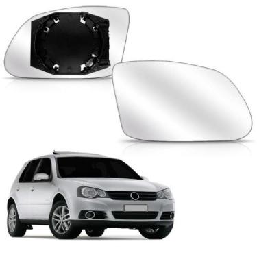 Imagem de Par Lente Retrovisor Golf Polo 2007 A 2015 Com Base - Blawer