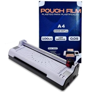 Imagem de KIT Plastificadora A4 - 5 Funções Em 1 127v + PlasticoA4 - Mazzilli