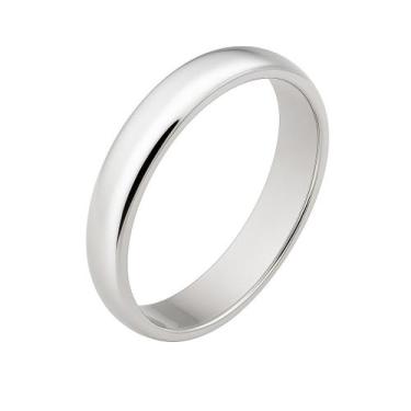 Imagem de Aliança Compromisso Prata 4mm Tungstenio Tradicional Anatomica - Alpha