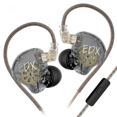 Imagem de Fone De Ouvido Edx Lite Dj Musical Retorno Palco In-ear Cor Cinza Com Microfone